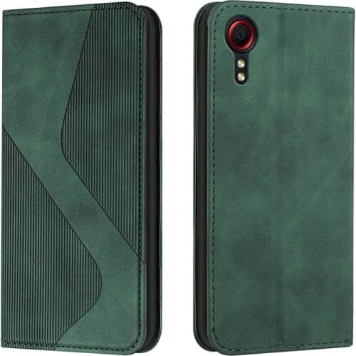 New X Cover 5 Magnetic Leather Case na For Samsung Galaxy Xcover 5 4 4s X G390F G398F Funda Skin Feel Wallet Cover S Pattern Coq