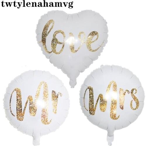 New Heart Shaped White Gold Foil Toy Balloon Birthday Party Wedding Valentines Day Thanksgiving Easter Decoration