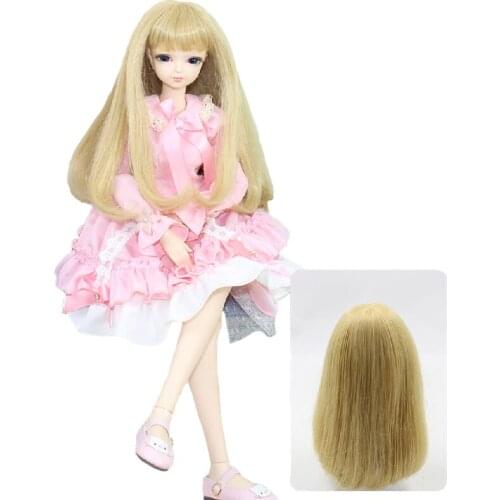 Fortune Days 1/4 BJD wig in 7-8 inches Six kinds of wild hair golden brown black colour hair high quality gift