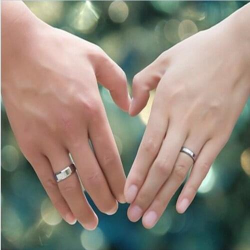 High Quality couple rings Brief Titanium Steel Lovers Ring the gift For girls