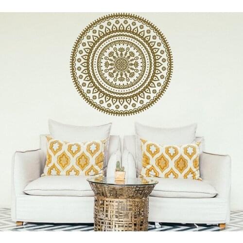 Removable Vinyl Wall Decal Mandala- Mandala Wall Decal Sticker- Yoga Wall Decal Bohemian Boho Bedroom Nursery Decor- A12-049