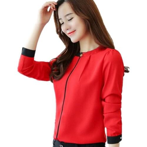 Chiffon Women Blouse Shirt 2018 Long Sleeve Womens Clothing Office Lady Blouses Womens Tops Ladies' Shirt Blusas Mujer Q1204