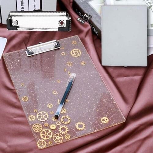 Silicone Drawing Board Mold Translucent Notebook Cover Resin Epoxy Casting Mould DIY Craft Clipboard File Document Holder