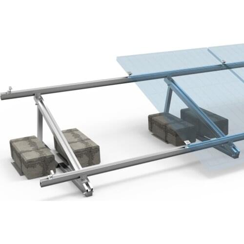 Solar Mounting System Folded triangle flat roof mount for Greenhouse Structure