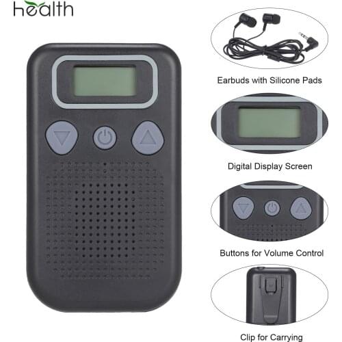 Hearing Aids Sound Amplifier Audifonos Battery Powered In Ear Hearing Enhancement Device with Headset for Adults & Seniors