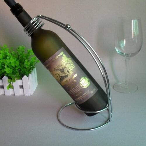 SPECIAL OFFER! Red wine rack bottle holder stand, iron stainless, magic suspending rope wine rack