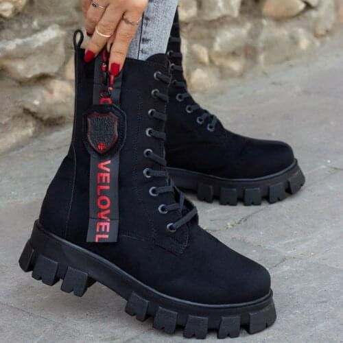 Tonar Kade Black Suede Women 'S Postal Boots Autumn Winter New Season Cool Comfortable Style