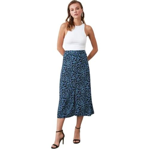 Trendyol Flower Printed Skirt TWOSS20ET0578
