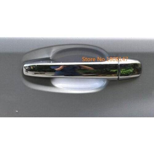 Car Protect Detector Stick Frame Lamp Trim ABS Chrome External Door Handle 8pcs For Subaru Forester 2013 2014 2015 2016 2017