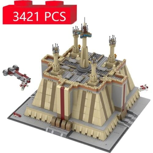 THE JEDl TEMPLE House Building Blocks Church Architecture Modular Bricks Star Movie MOC Constructor Toys for Children Gifts