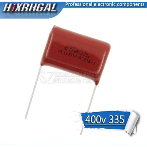 10PCS 400V335J 3.3uF Pitch 25mm 400V 335 3300nf CBB Polypropylene film capacitor hjxrhgal