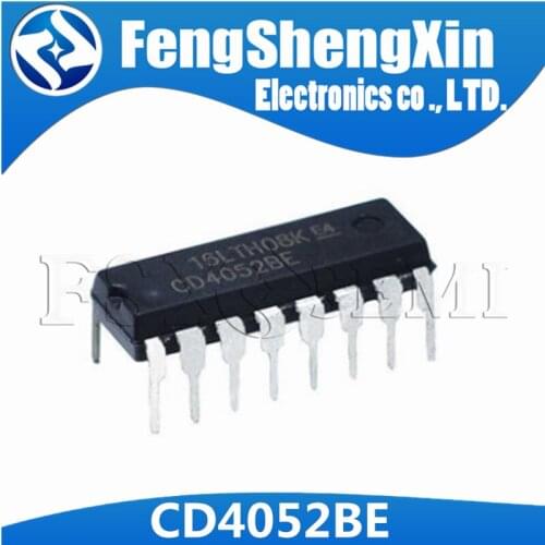 100pcs/lot CD4052BE CD4052 CMOS Analog Multiplexers IC DIP-16