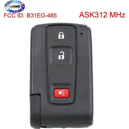 2+1/3 Button ASK312MHz Remote Key FCC ID :B31EG-485 TOY43 without LG (suit for Prius) P/N: B31EG / 89994-47061
