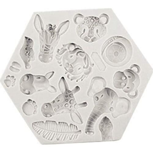 2 PCS Jungle Safari Animal Cake Mold Jungle Safari Animal Cupcake Decoration Jungle Safari Animal Cake Decoration
