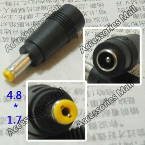 5-100PCS 5.5*2.1 to 4.8*1.7 5.5x2.1 to 4.8x1.7mm with Pin DC Power Charger Adapter Converter Connector for HP Free shipping