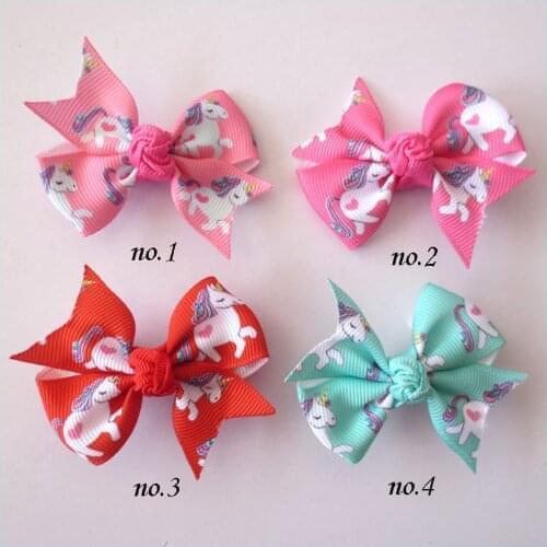 500 BLESSING Good Girl 2.5" Wing Hair Bow Clip Unicorn Accessories Wholesale