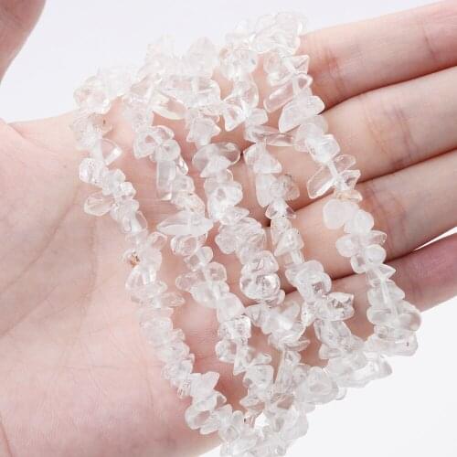 Natural Stone Beads Irregular White Crystal Bead for Jewelry Making DIY Bracelet Necklace Handmade Accessories 15'' /Strand