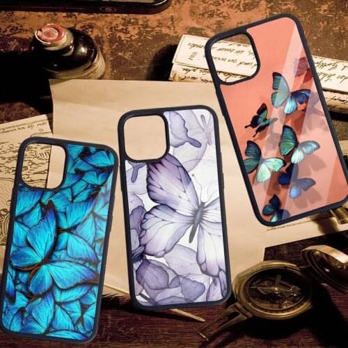 Butterfly art Phone Case PC for iPhone 11 12 pro XS MAX 8 7 6 6S Plus X 5S SE 2020 XR