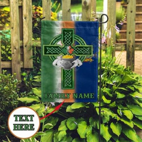 Customize Text Saint Patricks Day Flag 3D Printed Garden Flags Hanging House Flag Garden Flag Decoration Double-sided Printing