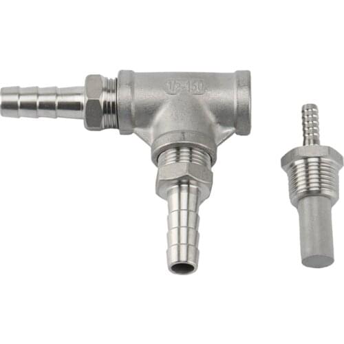 FQYL Beer Brewing Stainless Steel Inline Aeration/Oxygenation Diffusion Stone 2 Micrometre - 1/2Inch MPT for Homebrew