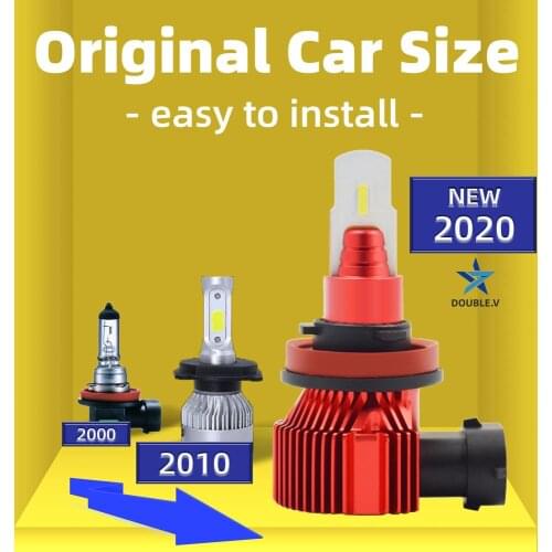 H7 Led Csp Chip Car Bulb Headlight Diode Lamps for Auto 6000k Fanless 12V Avtolampy H3 LED Bulbs Hb4 H1 Lamp Lighting for Cars