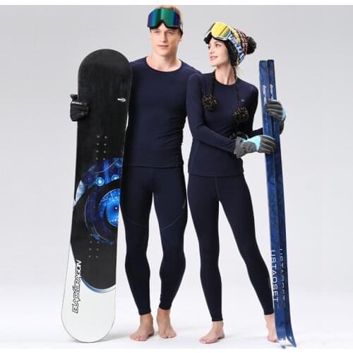 Men Women Ski Thermal Underwear Set Winter Quick-Drying Warm Tights Men Women Ski Snowboard Underwear Sports Fitness Clothing