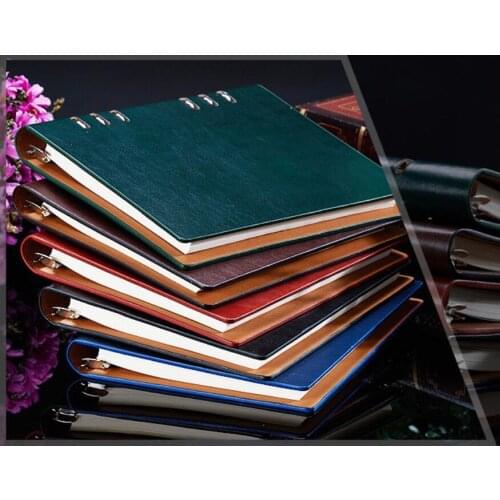 HOT Notebook Paper A4 A5 A6 B5 Travelers Business Office High - End Notebook Leather Travel Diary Stationery School Supplies