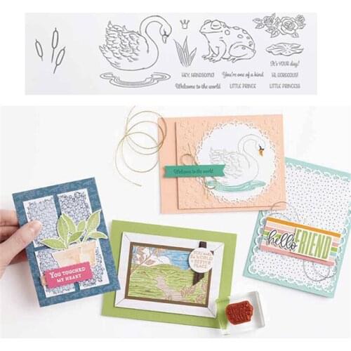 Swan Metal Cutting Dies And Stamps 2020 DIY Scrapbooking Stencils die cut cutter Card Embossing silicone clear stamp