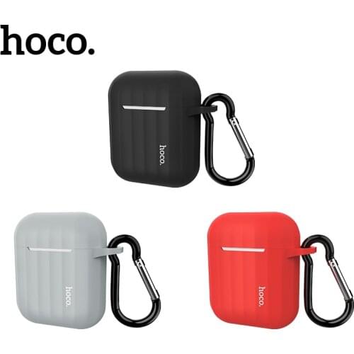 Hoco Soft Silicone Earphone Protective Case For Apple Airpods 1 2 Ultra Thin Shockproof Earphone Cover For AirPods 2 1 Protector