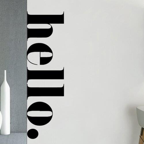 192x57cm Hello Quotes Wall Stickers Art Vinyl For kids Room Bedroom Decor Mural Wall Decal Room decoration Living Room G945