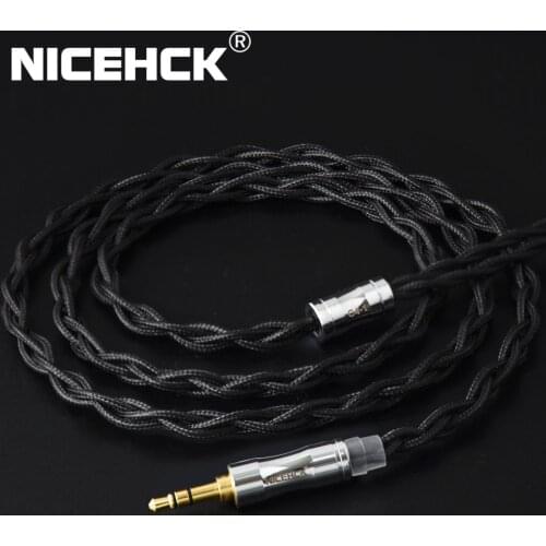 NiceHCK C4-1 Single Crystal Copper Silver Plated Cable 3.5/2.5/4.4mm Plug MMCX/2Pin/QDC/NX7 Pin For KXXS QDC NX7/F3 TANCHJIM