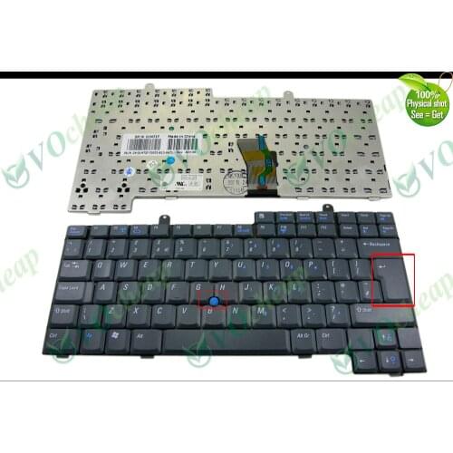 New UK Laptop keyboard for Dell for Inspiron 500M 600M 8500 8600 Latitude D500 D600 Black - DP/N: 01M737, 1M737, K010925X