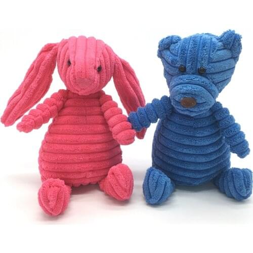 Popular Pet Dog Cat Funny Fleece Durability Plush Dog Toys Squeak Chew Sound Toy Fit for All Pets 14 Different Animal Plush Toys