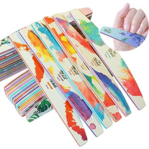 New Nail File Flower Printed Nail buffer Colorful a ongle Professional Manicure Tools Professional Boat Sanding Buffer Manicure