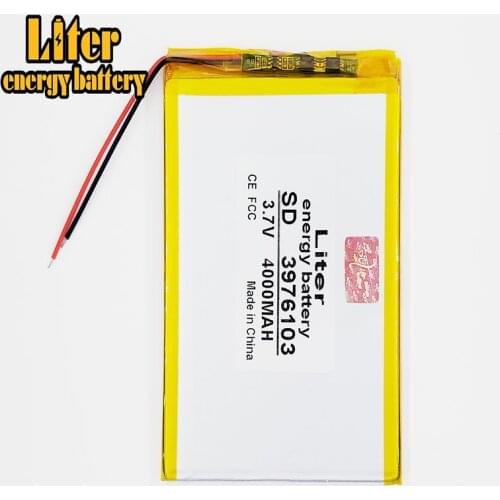 1PCS/Lot 3.7V high capacity polymer lithium battery, 3976103 4000 mah sun N70 7 inch tablet battery