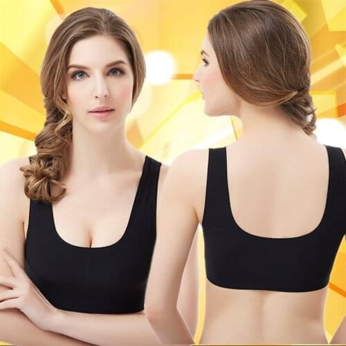 2017 Breathable Mesh U Backband Chest Cushion No Marks One piece of ice silk bra underwear anti-gloss bottom wrap chest girl