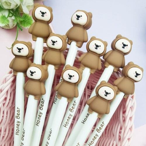 36pcs Korea ins cartoon black press gel pen cute creative water pen student stationery press signature pen