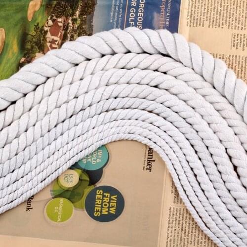 5 Meters/Lot Beige Cotton Rope 4-20mm Thick Cotton Cords for Bag Strap Home Decor Accessories DIY Handmade Rope Craft