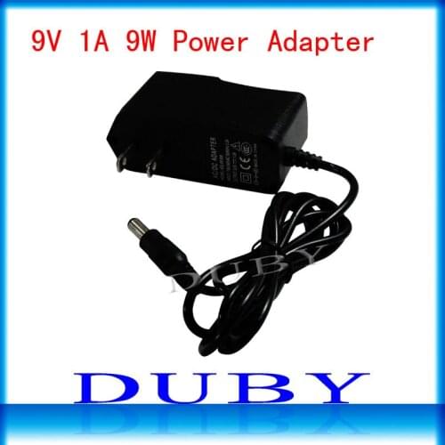 5Pcs/lot 9V1A New AC 100V-240V Converter power Adapter DC 9V 1A 1000mA Power Supply EU/US Plug DC 5.5mm x 2.1mm Free shipping