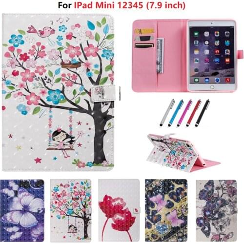 Painted Cases For Apple iPad Mini 4 Mini 5 Case Soft TPU Silicone Cute Girls Flowers Pattern Tablet Covers For Mini 1 2 3 Case