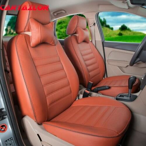 CARTAILOR Cover Seat PU Leather Custom Fit for 2013 2014 VOLVO V40 Car Seat Covers for Car Seats Protector Black Cushion Support