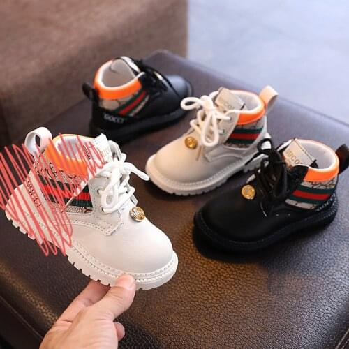 Childrens 2021 Winter New 1-12 Years Girls Martin Boots Boys Warm Snow Boots Fashion Casual Plush Baby Toddler Shoes