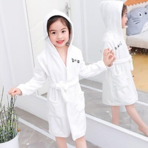 Children Print Gown Sale 1 Pc/lot The New Fashion Cute 100% Coral Fleece Free Shipping Children Cartoon Gown