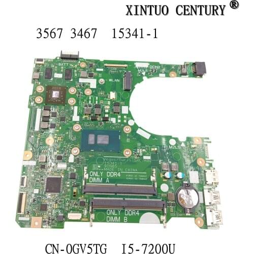 For DELL 3567 Laptop Motherboard With i5-7200U Processor DDR4 Not Repaired CN-0GV5TG 0GV5TG GV5TG