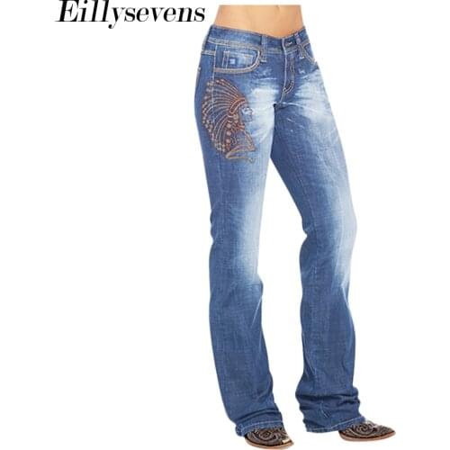 Rock Jeans Woman High Waist Full Length Plus Size Elastic Mom Street Jean Female Denim Pants Drop Shop XS S M L XL XXL 3XL 4XL
