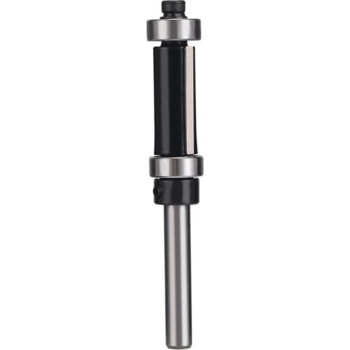 1pc Black Flush Trim Pattern Router Bit 1/4'' Shank Carbide Top & Bottom Bearing Wood Working Tools