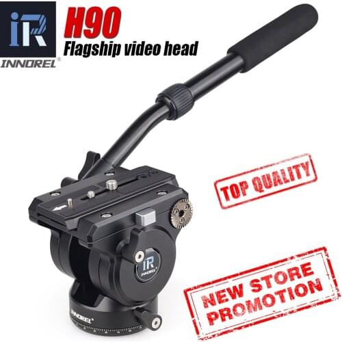 Flagship H90 All CNC Tech Video Fluid Head 15kg load Hydraulic Damping adjustable Monopod Tripod Heads for Manfrotto 501PL