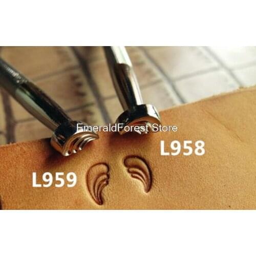 Leather carving printing tool DIY hand tool leather carving casting left and right wing print printing tool
