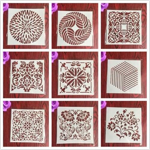 Mandala 15*15cm for diy scrapbooking stencils decoration drawing template laser cutting wall painting scrapbooking stencils