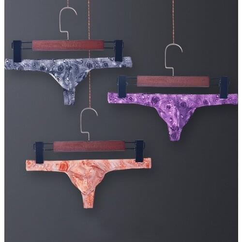 Fashion Print Mens Thongs And G Strings Low Rise Brief Penis Mens Briefs Sexy Thongs Breathable Thong
